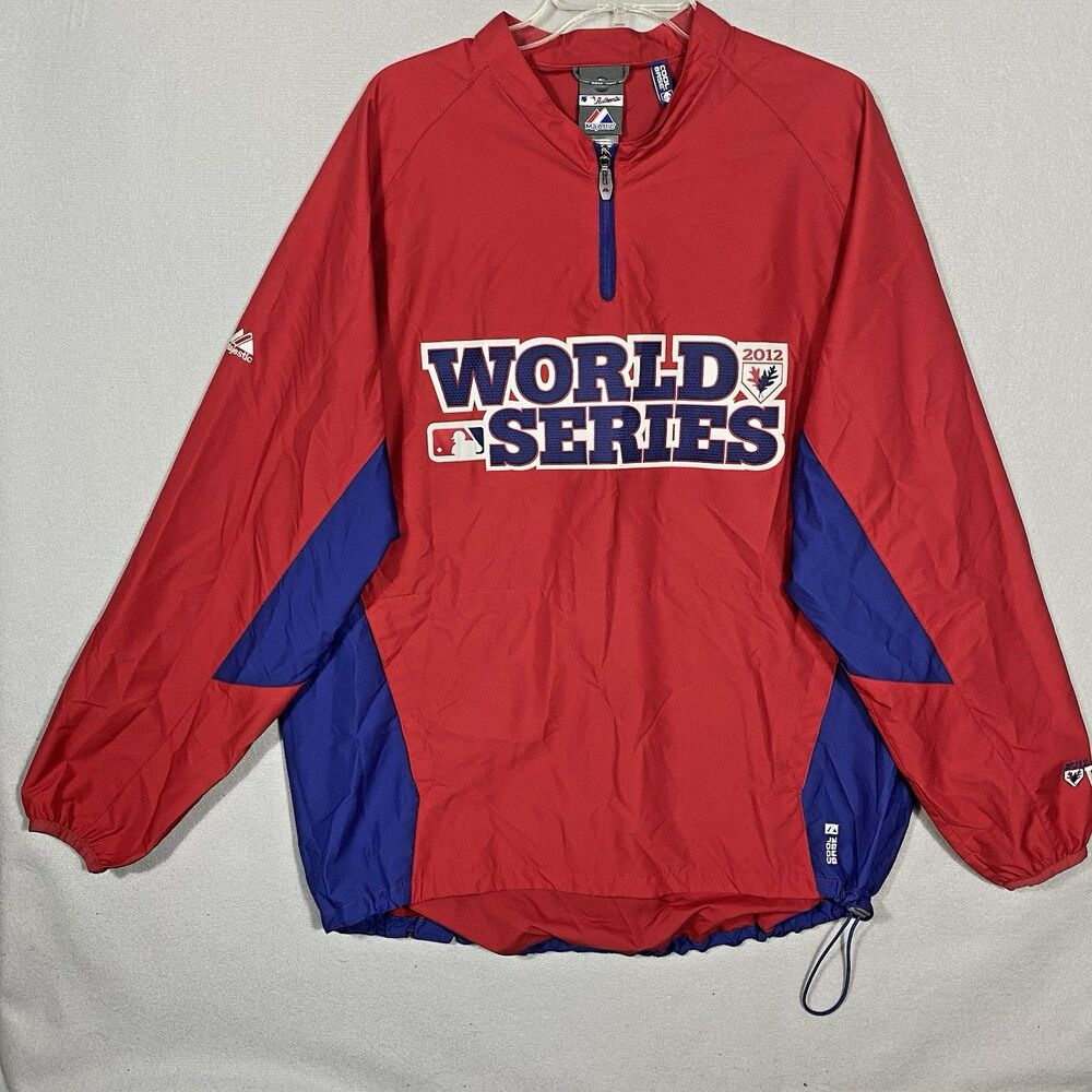 2012 Majestic Authentic Collection World Series Dugout Warmup Jacket L Tigers